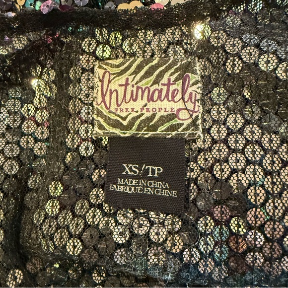 Intimately Free People FP Multi Color Sequin Party Mini Dress sz XS - Picture 8 of 12